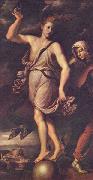 Girolamo da Carpi Gelegenheit und Reue oil painting on canvas